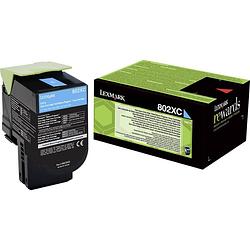 Foto van Lexmark toner 802xc 80c2xc0 origineel cyaan 4000 bladzijden