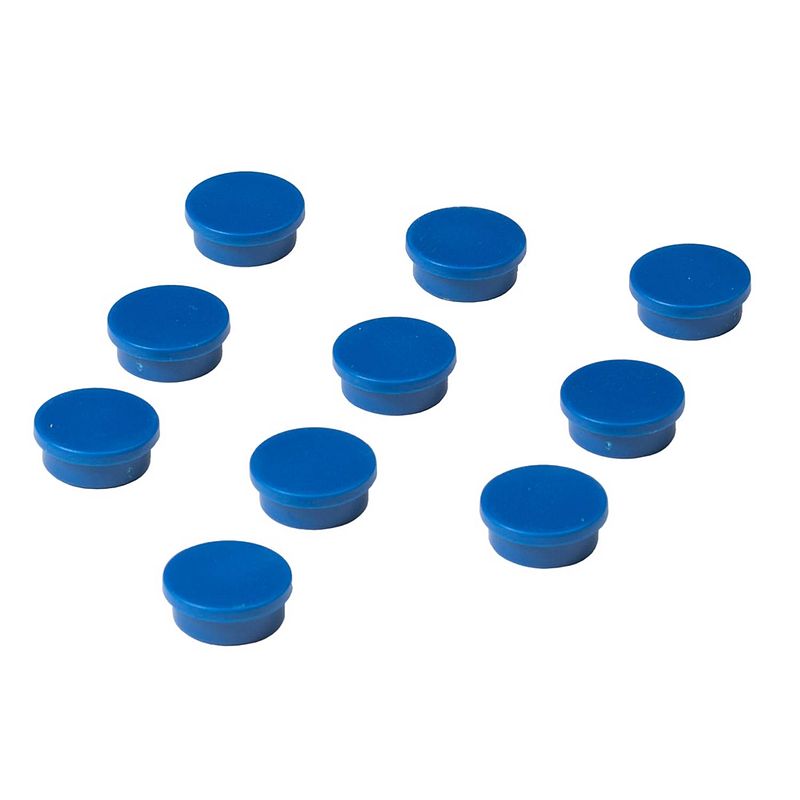 Foto van Whiteboard magneten 20 mm - blauw - 10 stuks