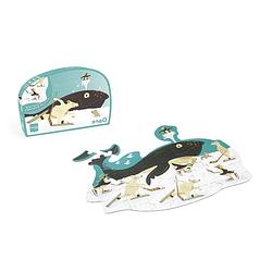 Foto van Scratch legpuzzel walvis junior 61,7 cm karton wit 60-delig