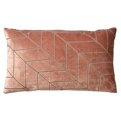 Foto van Dutch decor elisa - kussenhoes velvet muted clay 30x50 cm - roze - roze