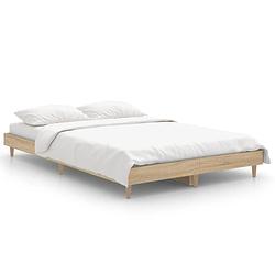 Foto van Vidaxl bedframe bewerkt hout sonoma eikenkleurig 120x190 cm