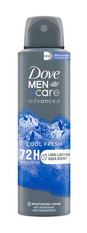 Foto van Dove men+care advanced antitranspirant deodorant spray cool fresh 150ml bij jumbo