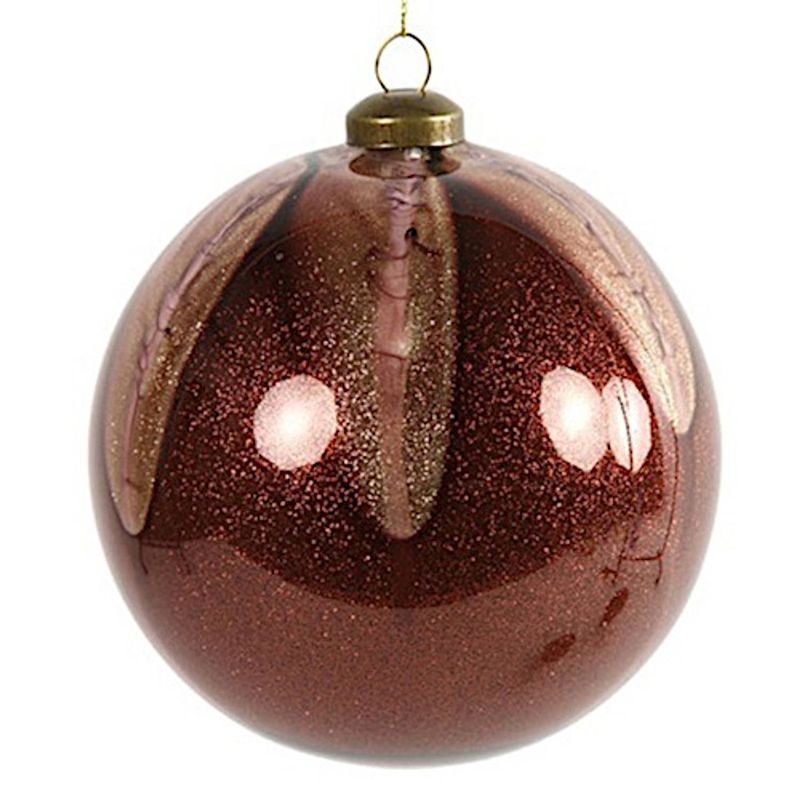 Foto van Cf label kerstbal yana 12 cm glas bordeaux