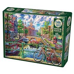 Foto van Cobble hill legpuzzel amsterdam canal 1000 stukjes