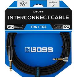 Foto van Boss bcc-30-tra jack kabel 6.35 mm trs recht-haaks 9 m