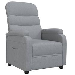 Foto van The living store - verstelbare fauteuil - stoelen - 71 x 95 x 99.5 cm - lichtgrijs