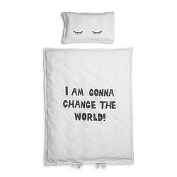 Foto van Elodie - dekbedset - overtrek + kussensloop - 100x130cm - change the world