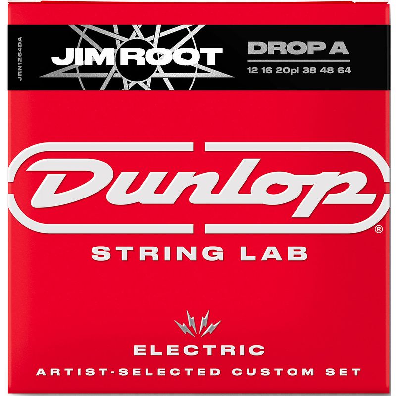 Foto van Dunlop jrn1264da jim root drop a string lab series signature 12-64 snarenset