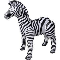 Foto van Opblaasbare zebra 80 cm decoratie/speelgoed - opblaasspeelgoed