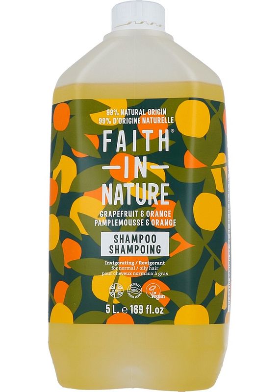 Foto van Faith in nature grapefruit & orange shampoo navulling