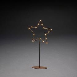 Foto van Konstsmide 1218-663 led-kerstster amber led koper standaard, schakelaar, timer