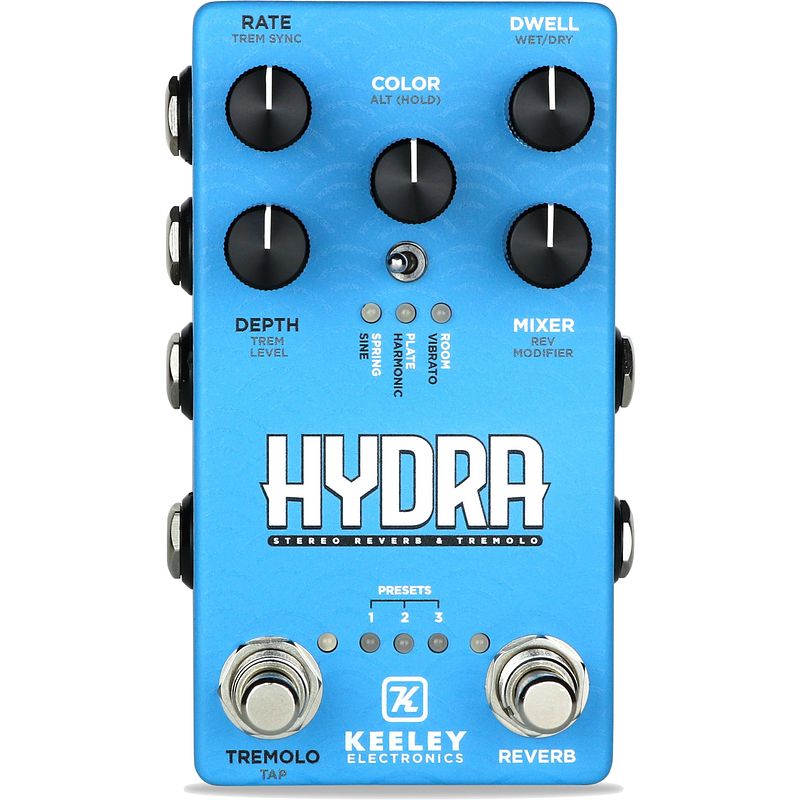 Foto van Keeley hydra stereo reverb / tremolo effectpedaal