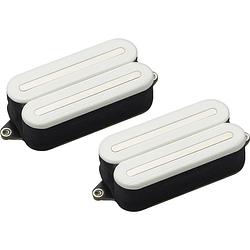 Foto van Fishman prf-mo6-swn fluence open core modern humbucker set 6-string white / nickle rails actieve elementenset