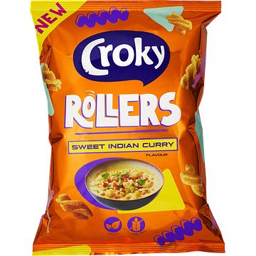 Foto van Croky rollers sweet indian curry flavour 100g bij jumbo