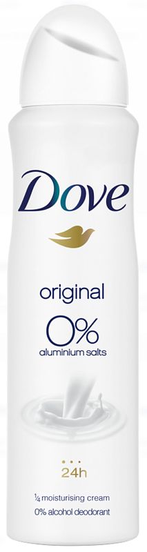 Foto van Dove original 0% deodorant spray