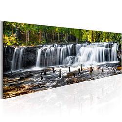 Foto van Artgeist fairytale waterfall canvas schilderij 135x45cm