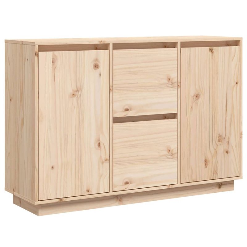 Foto van Vidaxl dressoir 110x34x75 cm massief grenenhout