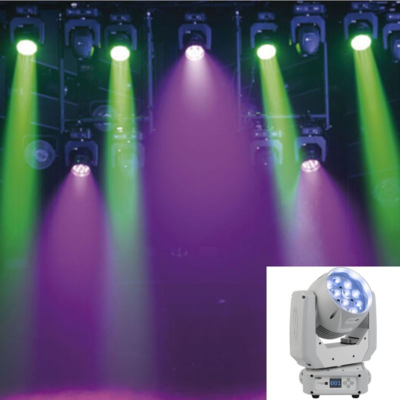 Foto van Showtec phantom 180 wash led moving head (wit)