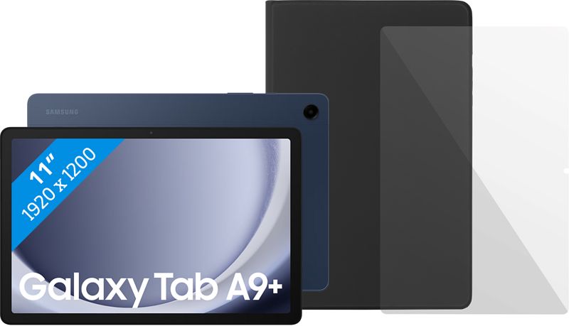 Foto van Samsung galaxy tab a9 plus 11 inch 64gb wifi blauw + beschermpakket