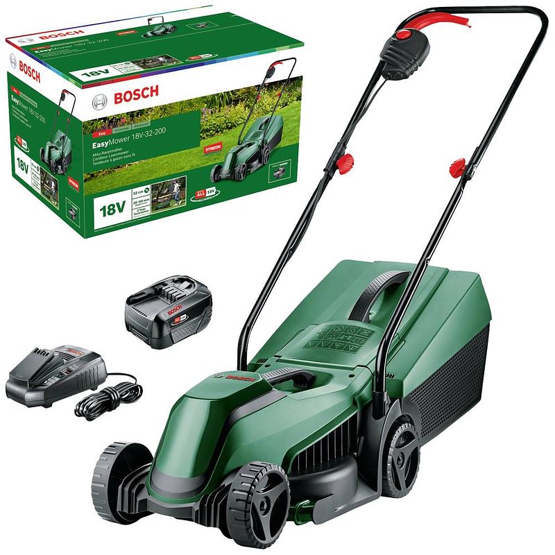 Foto van Bosch home and garden easymower 18v-32-150 grasmaaier accu incl. accu, incl. oplader 18 v snijbreedte max. 320 mm