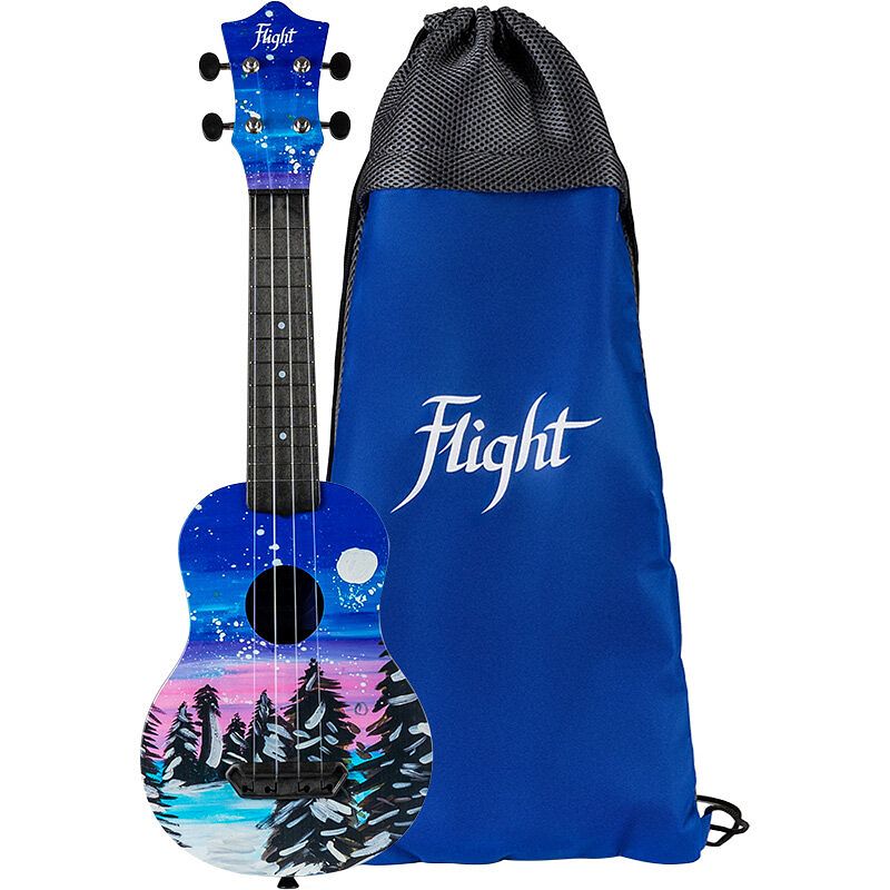 Foto van Flight ultra travel series uts-42 snow kunststof sopraan ukelele met hoes