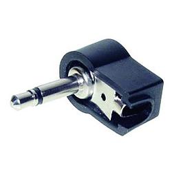 Foto van Tru components 1559796 jackplug 3.5 mm stekker, haaks aantal polen: 2 mono zwart 1 stuk(s)