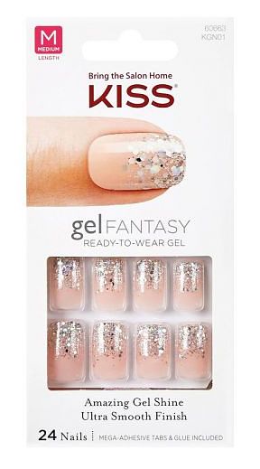 Foto van Kiss gel fantasy nails set glitter