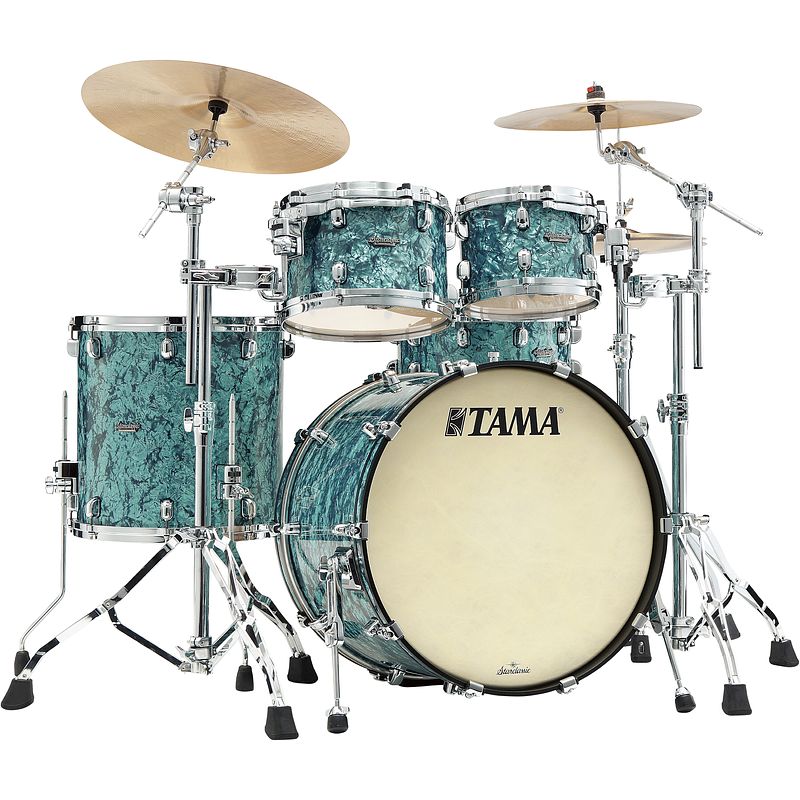 Foto van Tama mr42tzs-tqp starclassic maple turquoise pearl 4d. shellset