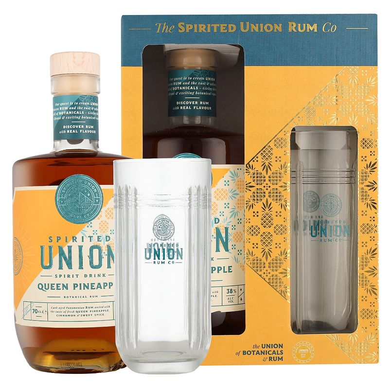 Foto van Spirited union queen pineapple + glas 70cl rum