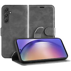 Foto van Just in case premium wallet case voor samsung a55 telefoonhoesje grijs