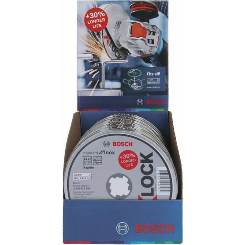 Foto van Bosch accessories bosch power tools 2608619267 doorslijpschijf recht 125 mm 22.23 mm 10 stuk(s)