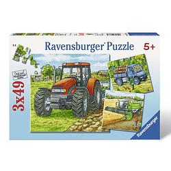 Foto van Ravensburger puzzel grote landbouwmachine - 3 x 49 stukjes