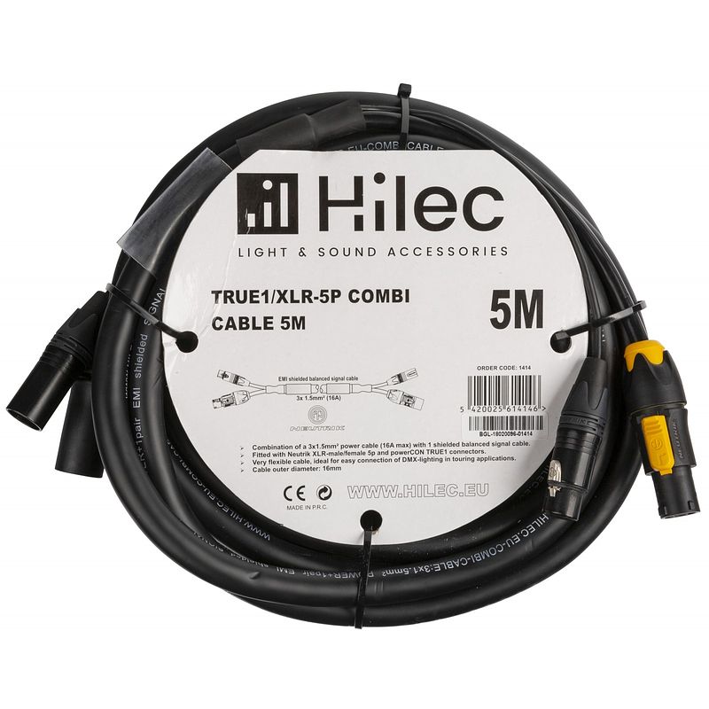 Foto van Hilec true1/xlr-5p combi cable 5 meter