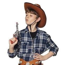 Foto van Speelgoed cowboy revolver/pistool zilver 20 cm - speelgoedpistool