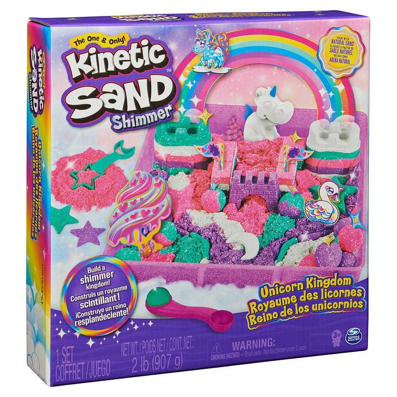 Foto van Kinetic sand unicorn kingdom speelset