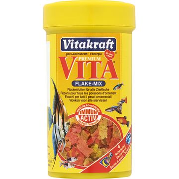 Foto van Vitakraft vissenvoer premium vita flakemix vlokken voor siervissen 18g bij jumbo