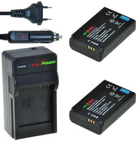 Foto van 2 x bp1310 accu's voor samsung - inclusief oplader en autolader - origineel chilipower