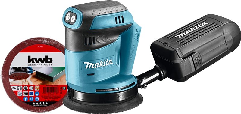 Foto van Makita dbo180zj (zonder accu) + schuurschijven (25x)