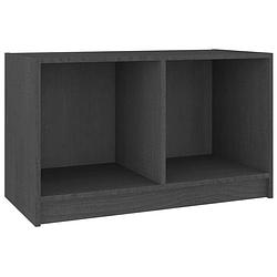 Foto van The living store tv-meubel 70x33x42 cm massief grenenhout grijs - kast