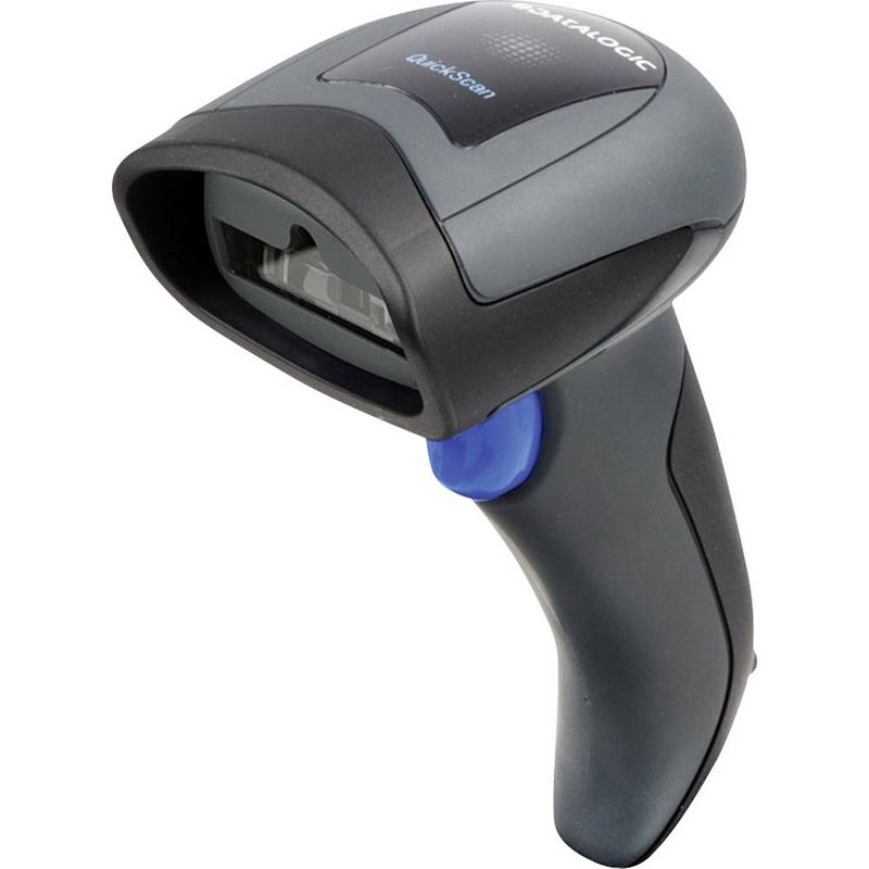 Foto van Datalogic quickscan qd2131 barcodescanner kabel 1d imager zwart handmatig incl. standaard usb