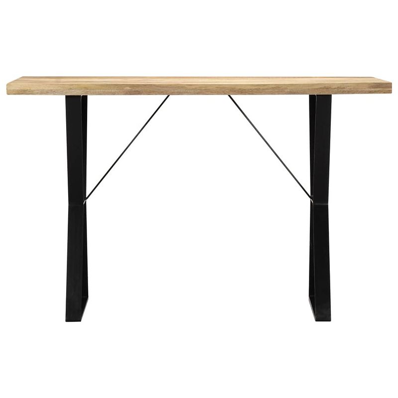 Foto van The living store eetkamertafel industriële stijl - 120x60x76cm - massief mangohout