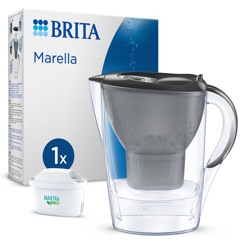 Foto van Brita waterfilterkan marella grafiet + 1 maxtra filterpatroon