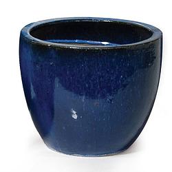 Foto van 3 stuks bloempot pot egg d23h19 blauw mcollections