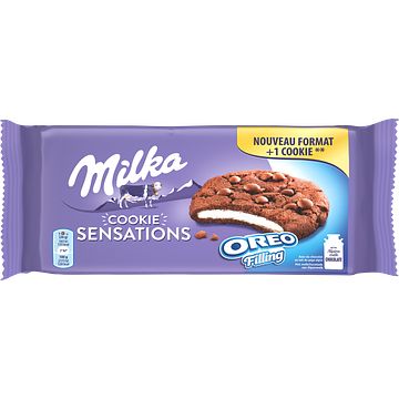 Foto van Milka sensations chocolade koekjes oreo 8 stuks 208g bij jumbo