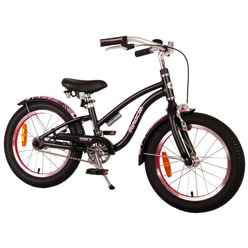 Foto van Volare miracle cruiser kinderfiets - meisjes- 16 inch - mat zwart