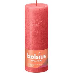 Foto van 3 stuks - bolsius - stompkaars blossom pink 190/68 rustiek