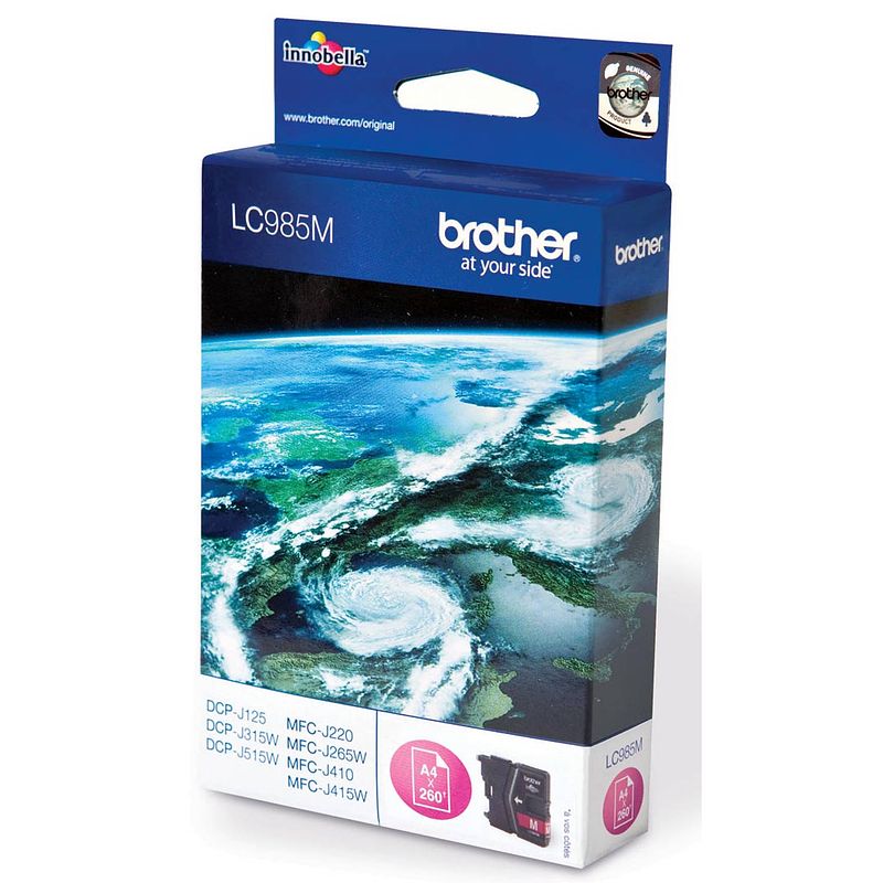 Foto van Brother inktcartridge, 260 pagina'ss, oem lc-985m, magenta 5 stuks