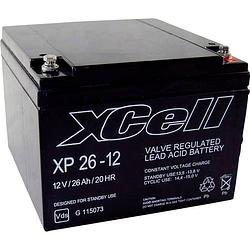 Foto van Xcell xp2412 loodaccu 12 v 26 ah loodvlies (agm) (b x h x d) 165 x 127 x 176 mm m5-schroefaansluiting onderhoudsvrij, vds-certificering