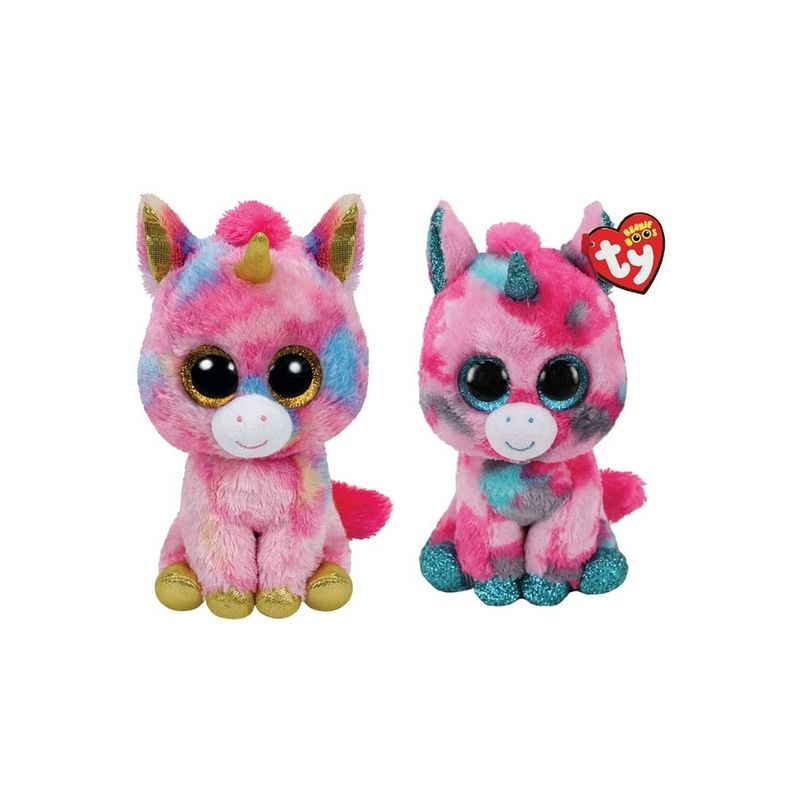 Foto van Ty - knuffel - beanie boo's - gumball unicorn & fantasia unicorn