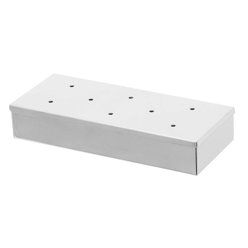 Foto van Mustang smoke aromabox voor gasbarbecue - rvs box - 22,5 x 19 x 4 cm -smokerbox voor gas barbecue